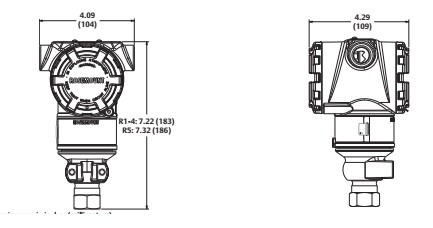 نقشه ترانسمیتر (سنسور) فشار روزمونت Rosemount 3051 TG